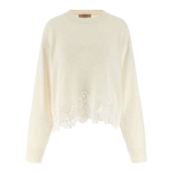 Twin Set Women Lace Insert Sweater - Picture 1 of 4